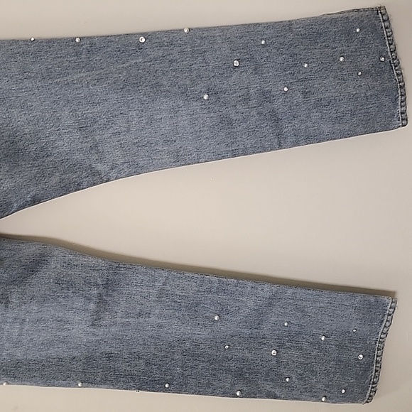 Jonathan Simkhai Pearl-Embellished Boyfriend Jeans Size 29 - Picture 13 of 16